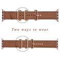 thumbnail image 4 of WFEAGL Apple Watch Band Genuine Leather iWatch Replacement Strap 42mm 44mm Brown/Rose Gold, 4 of 8