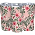 thumbnail image 6 of Pink Hibiscus Flowers Tumbler Travel Coffee Mug With Flip Lid 20 Oz Insulated Tumbler Cup Gift For Father Mother Friend Birthday, 6 of 6