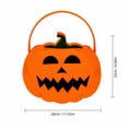 thumbnail image 2 of Halloween Pumpkin Bucket Pumpkin Trick Or Treat Bucket 11 Inch Light Up Halloween Bucket Pumpkin Candy Bucket for Trick Or Treating Spooky Holiday Home Party Decoration Orange, 1, 2 of 7