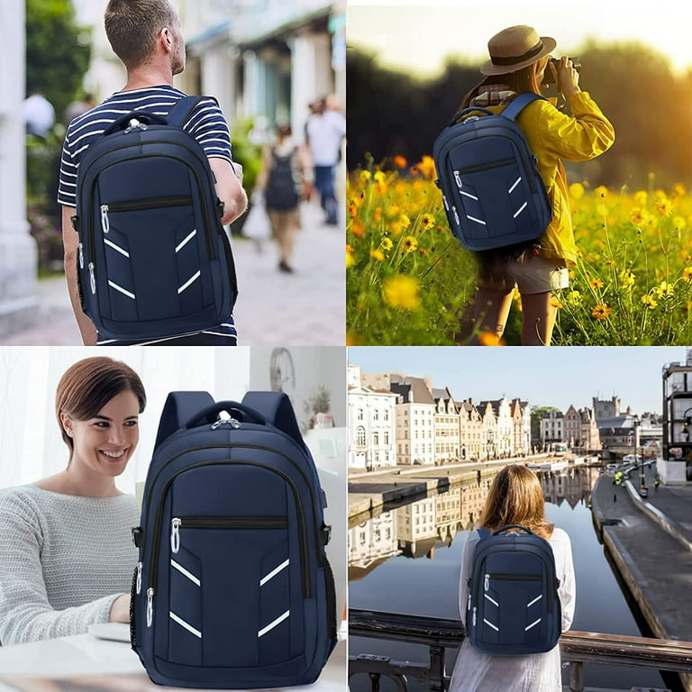 Backpack for Men Durable Water Resistant College School Backpack Laptop Bag for Women Fits 15.6 Inch Computer and Notebook Business Backpack Business Computer Bag Student Backpack Walmart