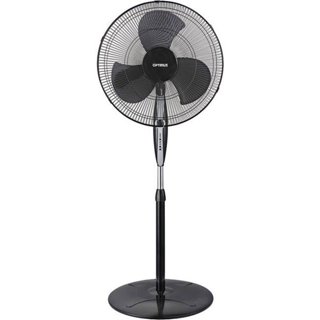 Oscillating Stand Fan with Remote, Black 18 in.