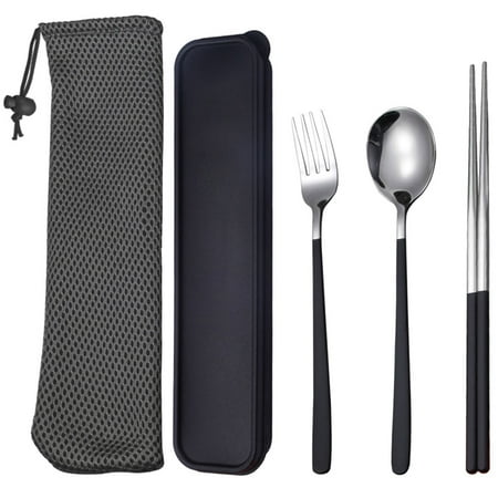 

Homemaxs 1 Set Fork Spoon Chopstick Kit Travel Cutlery Kit Portable Tableware Kit Lightweight Cutlery Kit