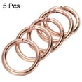 thumbnail image 3 of Unique Bargains Boucle à Ressort Ronde en Alliage de Zinc 42x31x5.5mm, Or Rose 5 Pack, 3 of 5