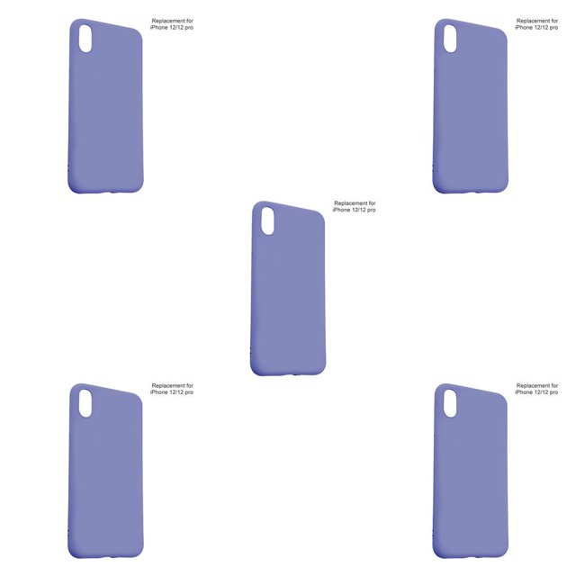 sweethay Funda protectora elástica a prueba de golpes para teléfono móvil de TPU, reemplazo para iPhone12/12Pro 6.1, gris Lavanda Gris iphone12/12pro 6.1 5piezas