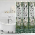 thumbnail image 2 of Shower Curtain Bathroom Set Country Flower Butterfly Dragonfly Waterproof Fabric Shower Curtains with Grommets&Hooks, Rustic Pastoral Style Privacy Bath Curtain for Bathtub 36x72in, 2 of 9