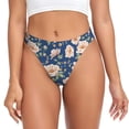 thumbnail image 1 of Balery Flower Tangas de Algodón para Mujer con Estampado – Ropa Interior Sexy, Transpirable, G-string-Small, 1 of 6