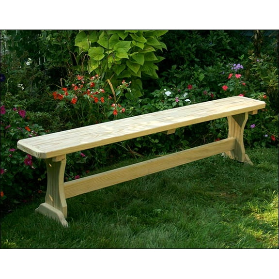 6' Treated Pine Trestle Garden Bench