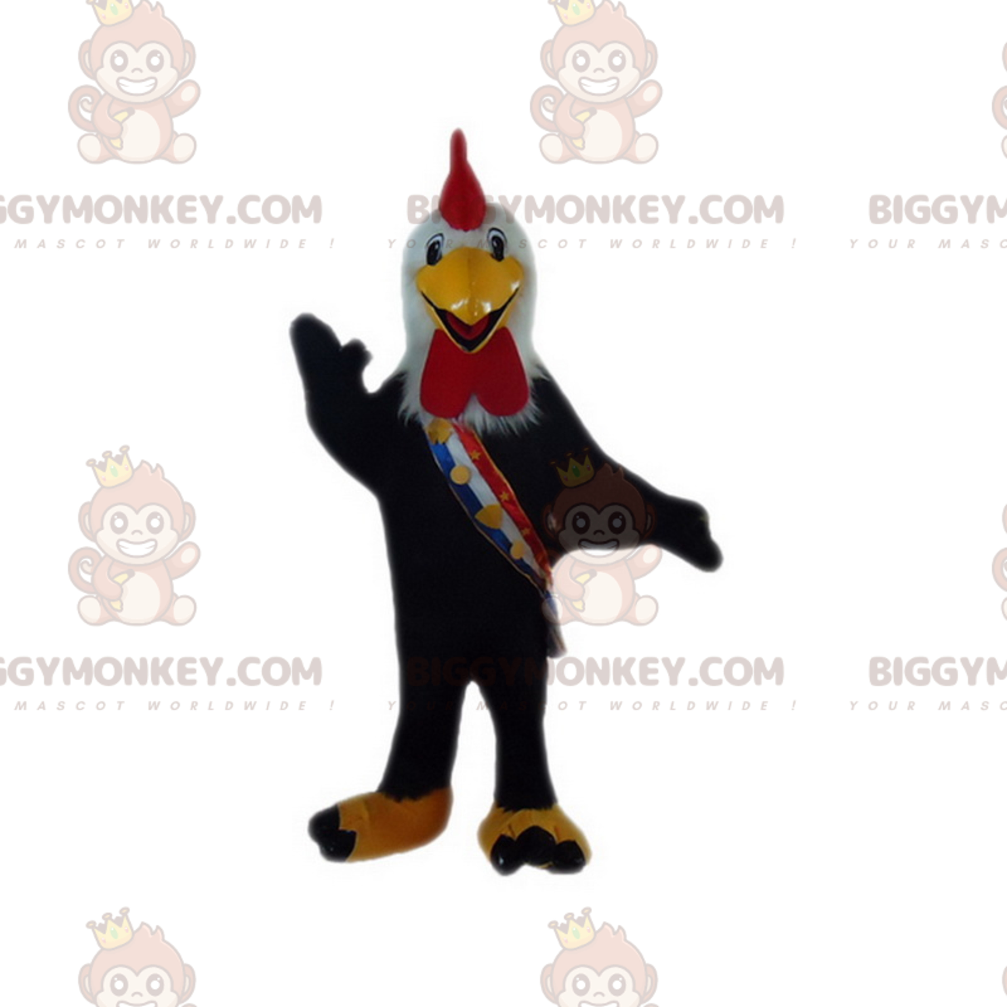 Black Rooster BIGGYMONKEY™ Mascot 