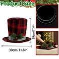thumbnail image 2 of Christmas Tree Topper Hat with Bow Red Berry Candy Canes Snowflake Christmas Tree Decorations Top Hat Desktop Ornaments for Home Holiday Decor, 2 of 6