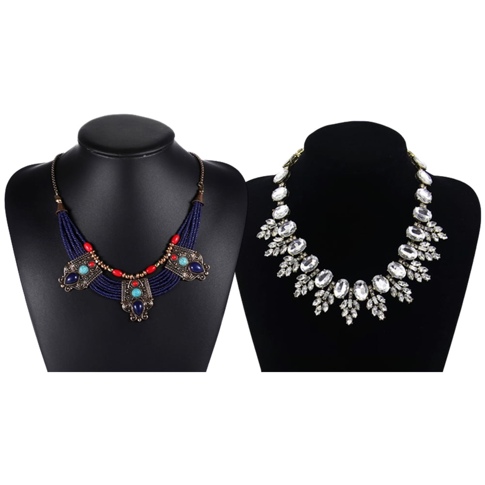 Fashion Vines Covered with Precious Stones Charm Necklace Collar Bib for Women 