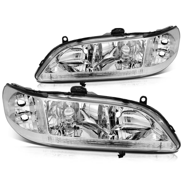 ECCPP Headlight Assembly For Honda For Accord 1998-2002 Driver and Passenger Side Headlamps