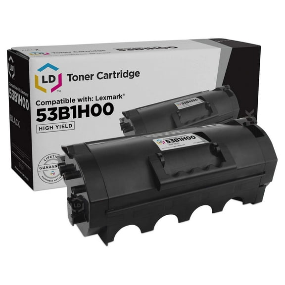 LD Products Compatible Toner Cartridge Replacement for Lexmark 53B1H00 High Yield (Black Single)
