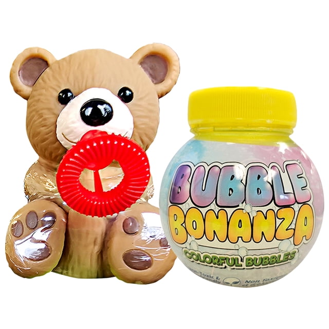 Lil'Squeezer Bubble Blower Toy for Kids Brown Bear