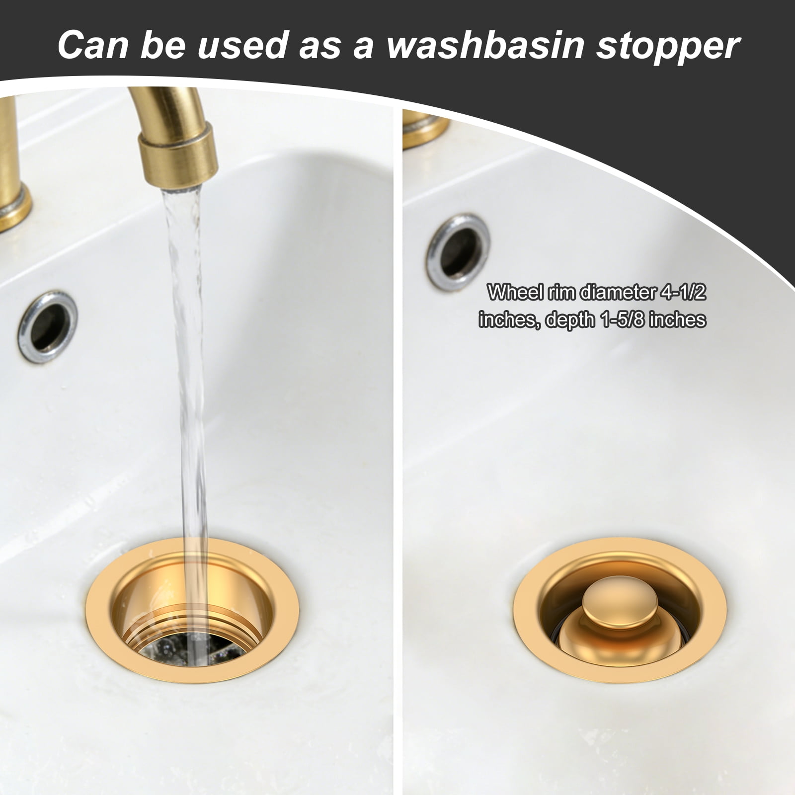 HKJUNFEI 2Pcs Sink Flange Durability Slightly Darker Sink Flange Stopper Replacement for Standard Garbage Disposers