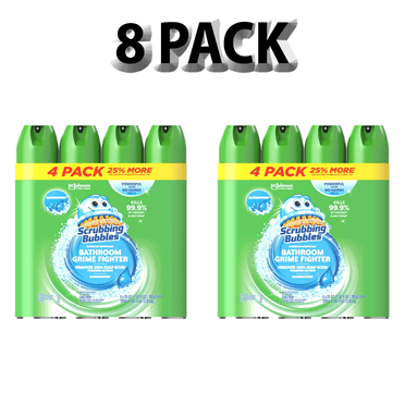 Scrubbing Bubbles Foaming Bathroom Cleaner, Rainshower Scent 8 Ct, 25 oz Each