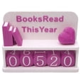 thumbnail image 1 of Books Read Sign Printed Tracker, Visual Reading Goal Counter Manual Adjustable Cubes, ABS Construction Bookshelf Decor for Readers Students Teachers with Multiple Finish Options, 1 of 3