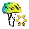 thumbnail image 4 of Casco de bicicleta para niños Conjunto de equipo ajustable con equipos de regalo de guardias de muñeca con codo Verde, 4 of 8