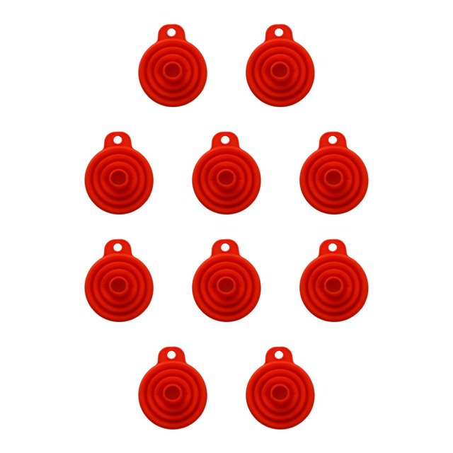 Yuarrent Tolvas de silicona ligeras y portátiles para On Go Multifuncional rojo rojo 10Conjunto