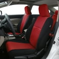thumbnail image 2 of FH Group Full Interior Set Red Seat Covers for Auto w/ Beige Heavy Duty Floor Mats, 2 of 6