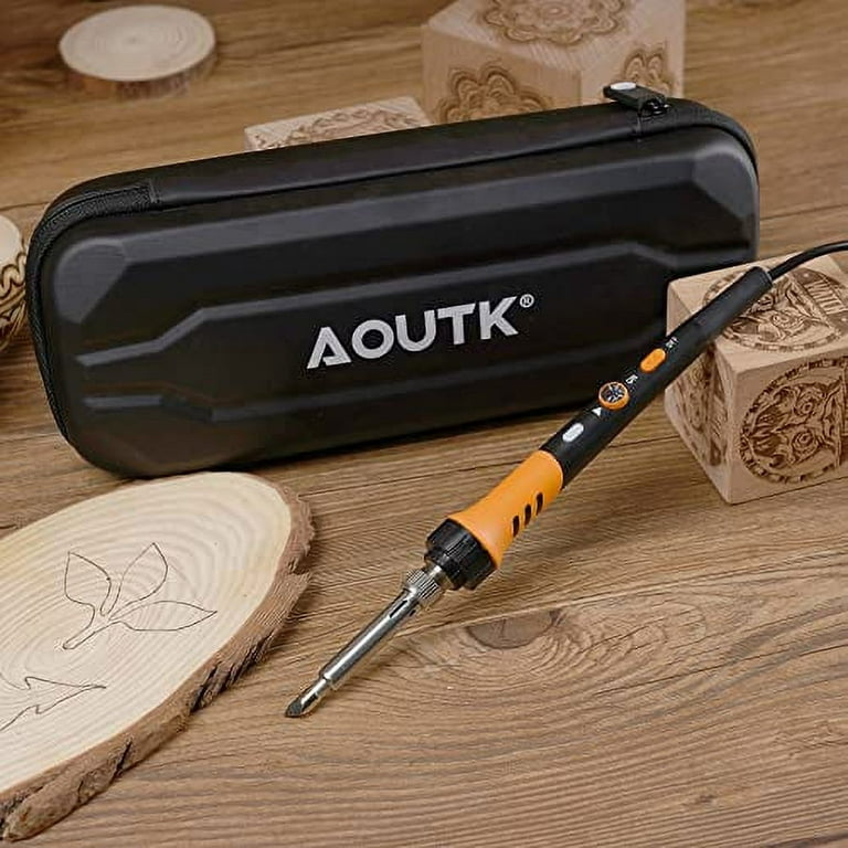 Wood Burning Kit,72 pcs Wood Burning Tool with Adjustable Temperature  200~450°C, Wood Burner Tools Set with Pyrography Pen for Embossing Carving  DIY