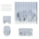 thumbnail image 2 of Christmas Shower Curtain Santa Curtain Background Cloth Hanging Cloth Bathroom Set, 2 of 6