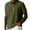 Army Green, variant on Shirt for Mens Casual Textured Knit Herringbone Jacquard Short Sleeve Collared Top Lightweight Breathable Solid Color Tee