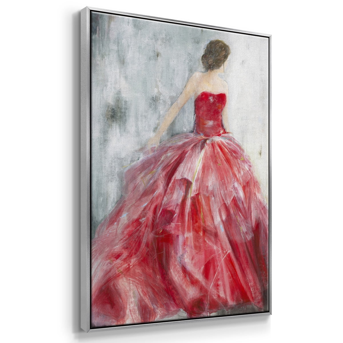 Redowa Framed Premium Gallery Wrapped Canvas - Ready to Hang - 27 x 41 - Silver Floating Frame