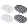 thumbnail image 4 of unbranded  4 Pcs Grey Soap Dish Bar Travel Case Storage Plate Compact Tray, 4 of 8
