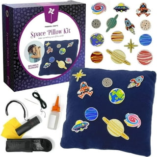 CRAFTILOO 24 Pre-Cut Mini Pencil Toppers Fun Kids Sewing Kit for Kids Ages 8-12 Children Beginners Sewing Kit Kid Crafts Make Your Own Felt Pillow