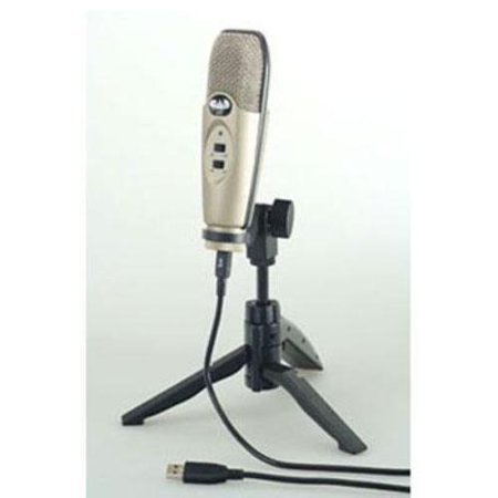 - USB Large Diaphragm Cardioid Condenser Microphone with Tripod Stand, 10' USB Cable