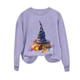 thumbnail image 6 of Women's Magic Potion Witch Hat Sweatshirts Halloween Graphic Pullover Tops Casual Crewneck Long Sleeve Shirts Comfy Fall Clothes Novelty Holiday Apparel, 6 of 6