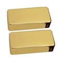 thumbnail image 1 of Paquete de 2 cubiertas de repuesto para pastilla de latón de Guitarra eléctrica 32x71.5mm Kusrkot dorado Guitarra Humbucker Pickup Cover, 1 of 7