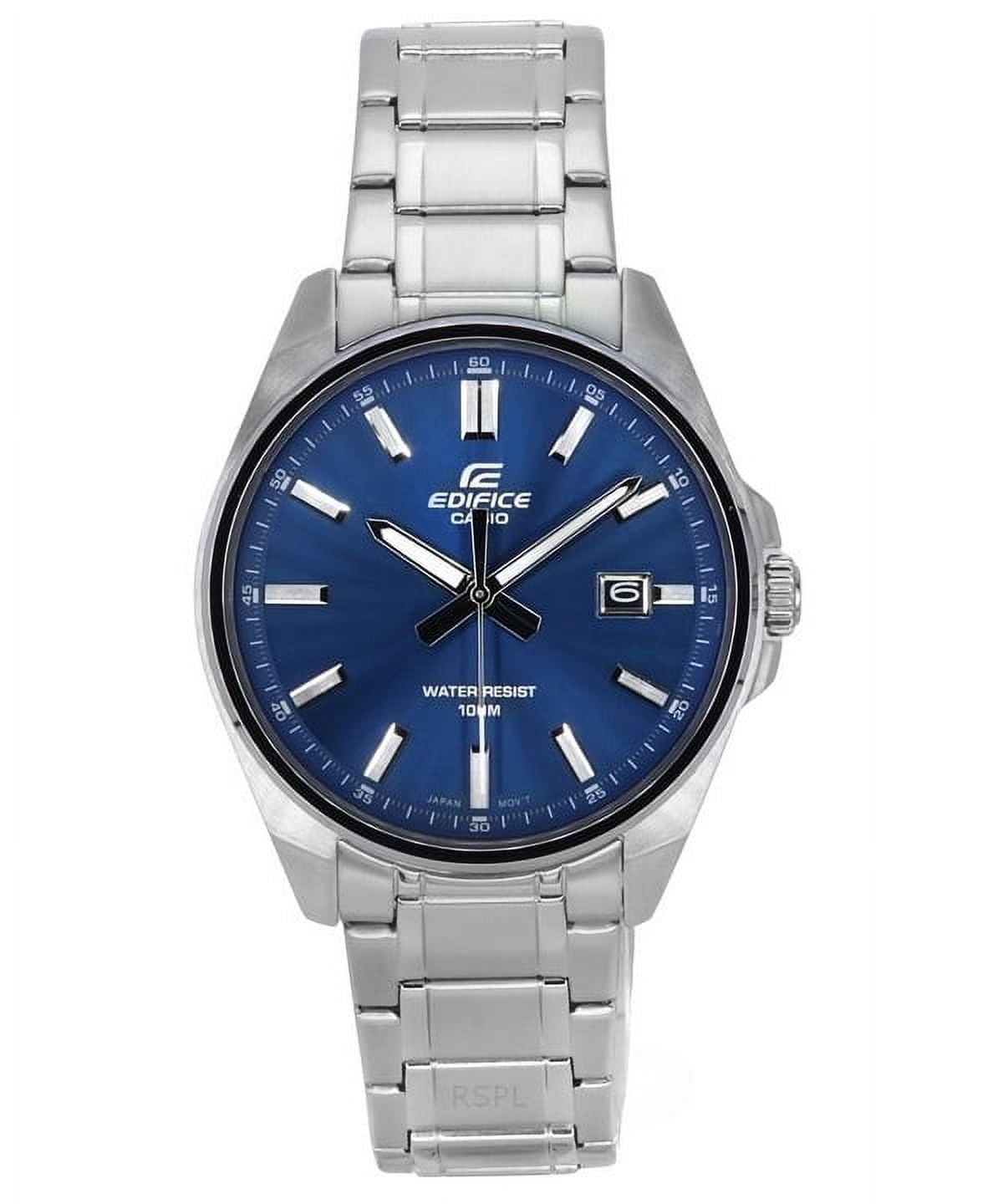 Casio Men s Edifice Classic Stainless Steel Bracelet Watch with Black Dial EFB108D 1AV Walmart