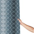 thumbnail image 3 of Shower Curtain, cool gray scale fish scales Waterproof Fabric Plastic Shower Curtain, Drying Fast Bathroom Curtain with 9 Buttonholes, Ruffle Shower Curtain 60x72in, 3 of 8