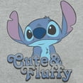 thumbnail image 2 of Men's Lilo & Stitch Cute & Fluffy Stitch Sweatshirt Athletic Heather Medium, 2 of 4