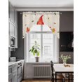 thumbnail image 3 of Red Gnomes Fall Swag Valances for Windows, Small Curtains Drapes, Thanksgiving Pumpkin Maple Leaf Beige Kitchen Window Curtains Over Sink Window Treatment Valance for Bedroom/Bathroom 56"x36", 3 of 5