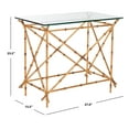 thumbnail image 2 of SAFAVIEH Mark 23.2 in. H Cross Accent Table, Clear Glass Top/Gold Legs, 2 of 10