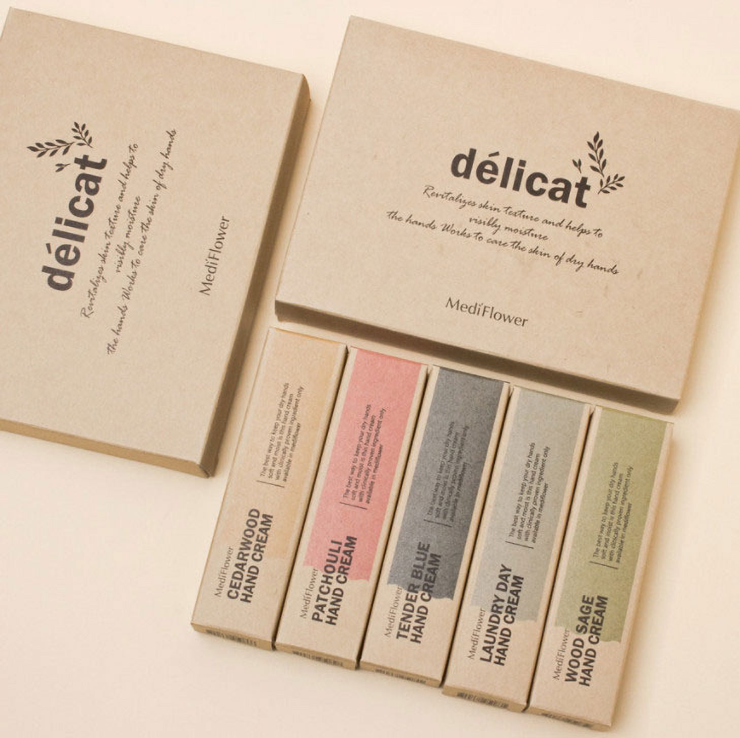 Coffret de 5 crèmes pour les mains Medi Flower Delicat 30 g