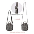thumbnail image 6 of PULLIMORE Women Crossbody Cell Phone Bag, Small Waterproof Multi Pockets Nylon Shoulder Purse Wallet with Adjustable Strap (Gray), 6 of 11