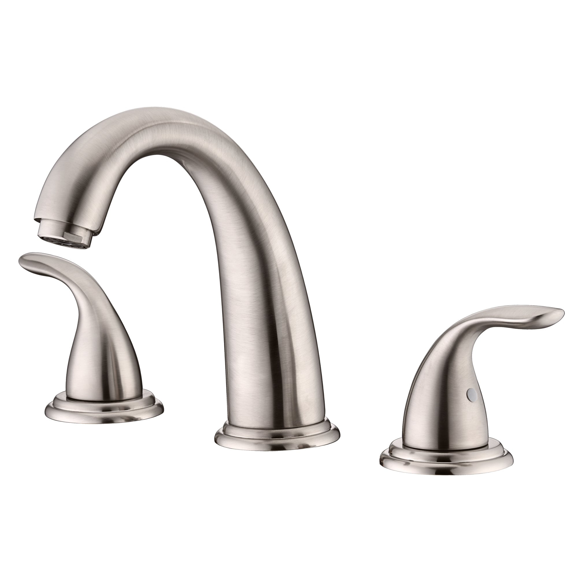 High Flow Two Handle Deck Mount Roman Tub Faucet Brushed Nickel with