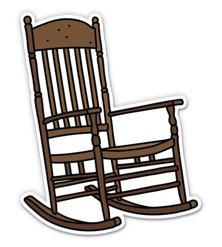 Rocking Chair - 5" Vinyl Sticker - For Car Laptop I-Pad - Waterproof