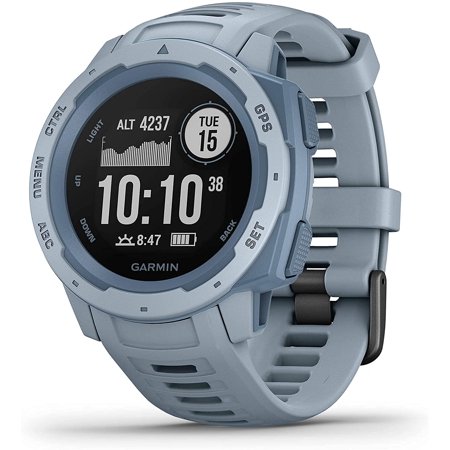 Garmin Instinct, Rugged Outdoor Watch with GPS, Features GLONASS and Galileo, Heart Rate Monitoring and 3-Axis Compass, Sea Foam