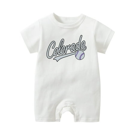 

Winter Coat Baby Clothes Unisex Bodysuit Casual Baseball Letter Print Rompers Jumpsuit Boys Winter Jacket Grey 0-3M