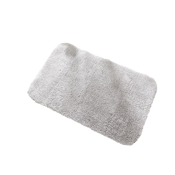 Yuarrent Alfombra de baño fácil de limpiar, alfombra para puerta de baño superabsorbente y antideslizante, y cómoda Juegos de accesorios de baño gris claro 50x80cm