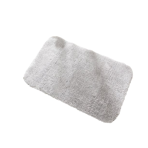 Naiovety Alfombra de baño antideslizante de poliéster, segura y seca con alfombra superabsorbente, y cómoda Juegos de accesorios de baño gris claro 40x60cm