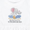 thumbnail image 4 of Inktastic My Noni Loves Me to the Moon and Back Elephant Family Girls Baby Dress, 4 of 5