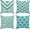 Blue, variant on Throw Pillow Covers Home Decor Set of 4 Orange Stripe Geometric Vintage Retro Contemporary Pillow Cases Decorative 18 x 18 Inches Outdoor Cushion Couch Sofa Pillowcases