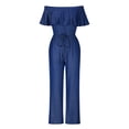 thumbnail image 4 of Tidyack , Fortes Réductions, Pantalon à Jambe Grand à Volants Sans Manches à Lacets pour Femmes, Robe d'Été Décontractée, Design Taille Haute, pour Femmes, Bureau/voyage, Mélange de Coton Doux, Style Polyvalent, Leggings Mode, 4 of 6