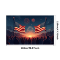 thumbnail image 3 of Fabric Material American Flags Patriotic Banner Fireworks Design Decorative Evening Celebration for National Day Outdoor Event Independence Day, 3 of 8