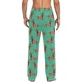 thumbnail image 2 of Top-kevin Dachshund Men's Cotton Pajama Pants Soft Comfy Sleep & Lounge Pants Pjs Bottoms with Pockets, 2 of 13